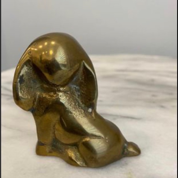 Vintage Brass Dog - small - Picture 2 of 4